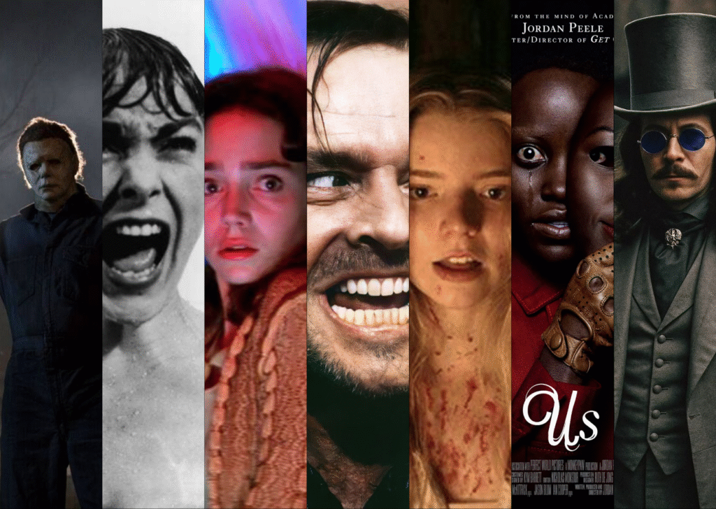 Mix de 7 imágenes de películas de terror